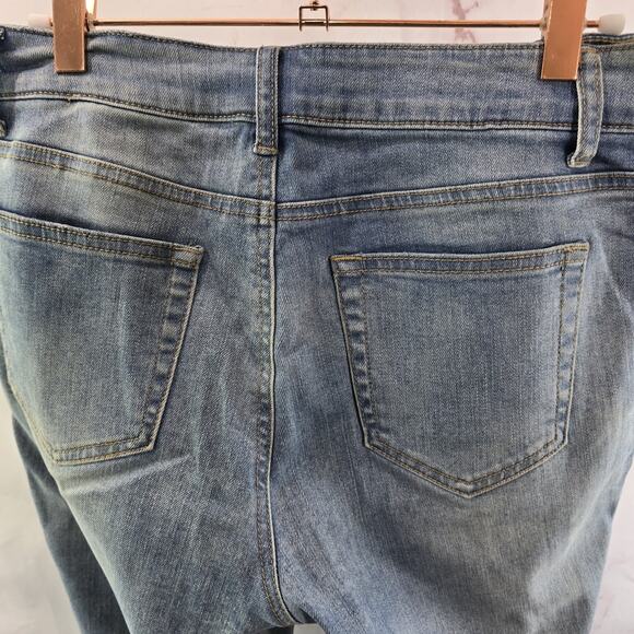 Garnet Hill Jeans Womens 28 X 32 High Rise Skinny Light Wash Organic Cotton - Picture 7 of 13